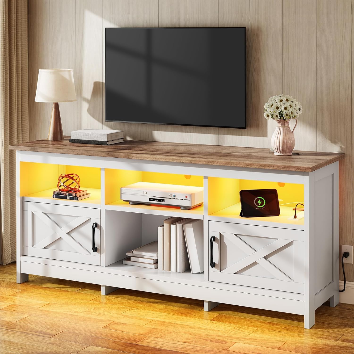 Amazon.com: YITAHOME TV Stand for 65 Inch TVs, Entertainment